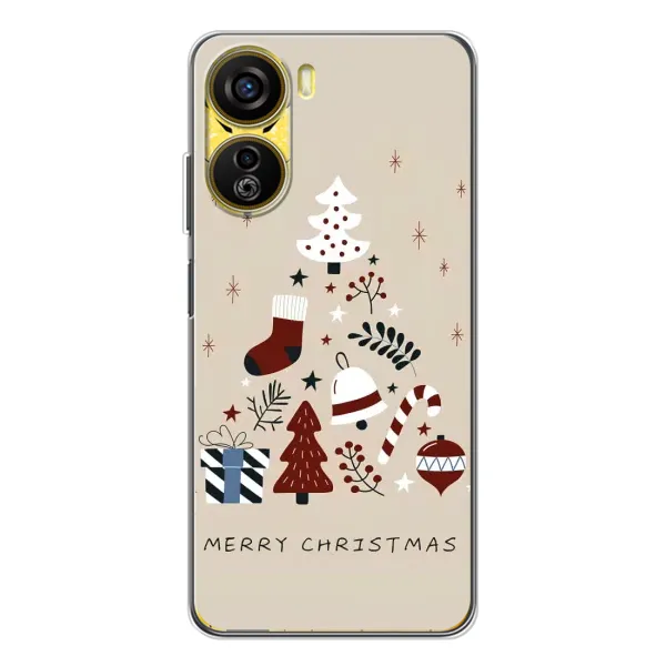 Чехол с принтом «Merry Christmas» для ZTE Nubia Neo 5G