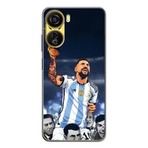 Чехлы для ZTE Nubia Neo 5G (Leo чемпион) (AlphaPrint) (Месси с кубком)