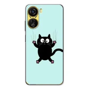 Чехол с принтом для ZTE Nubia Neo 5G (AlphaPrint) Модные коты (Падающий кот)