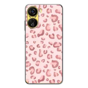 Чехол с розовым рисунком для ZTE Nubia Neo 5G (Розовый леопард)