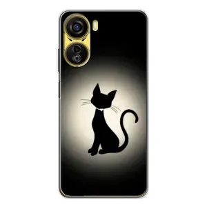 Чехол с принтом для ZTE Nubia Neo 5G (AlphaPrint) Модные коты (Силуэт котика)