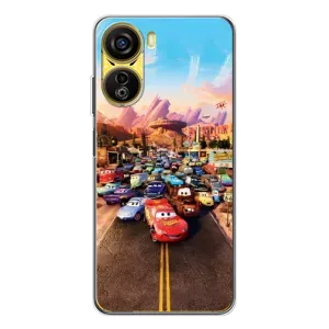 Силиконовый чехол Маквин для ZTE Nubia Neo 5G (Тачки на трассе)