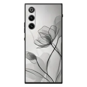 Чохол з квітковим принтом на <td>ZTE Нyбіа РедМаgік 10 Air </td> (Чорні квіти)