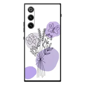 Силконовий чохол з принтом в квітах на ZTE Nubia RedMagic 10 Air (Букет фіолетова абстракція)