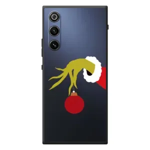 Зимні Чохли для <td>ZTE Нyбіа РедМаgік 10 Air </td> - прозорий фон (Грінч з іграшкою)