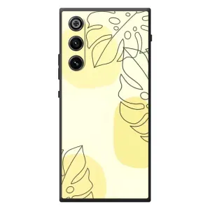 Силконовий чохол з принтом в квітах на ZTE Nubia RedMagic 10 Air (Жовта монстера арт)