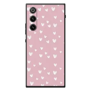 Чехол с розовым рисунком для ZTE Nubia RedMagic 10 Air (Сердечки на розовом)
