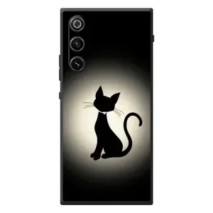 Чехол с принтом для ZTE Nubia RedMagic 10 Air (AlphaPrint) Модные коты (Силуэт котика)