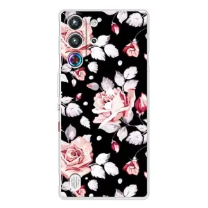 Чохли з квітами для ZTE Nubia RedMagic 10 Pro (VPrint) (Квіти на чорному)