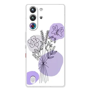 Силконовий чохол з принтом в квітах на ZTE Nubia RedMagic 10 Pro