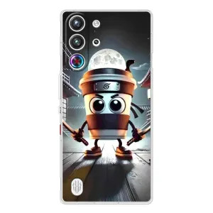 Чохол з мемом Тралалело тралала на ZTE Nubia RedMagic 10 Pro (Капучіно асасіно)