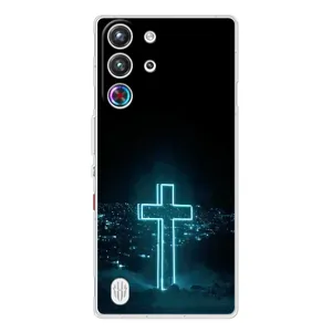 Християнські Чохли для ZTE Nubia RedMagic 10 Pro (AlphaPrint) (Хрест і місто)