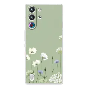 Чехол с цветочным принтом на ZTE Нюбия РедМаджик 10 Про (Цветы на зеленом)