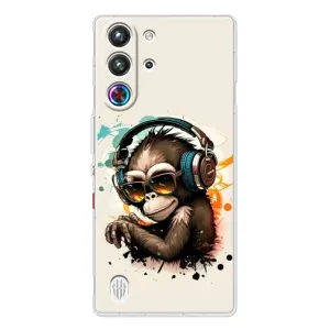 Чохол з Мавпами ZTE Nubia RedMagic 10 Pro - (AlphaPrint) (Макака в навушниках)