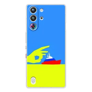 Чехол с принтом (Русский корабль...) для ZTE Нyбiя РedМаgіc 10 Про (AlphaPrint) (Щелбан кораблю)