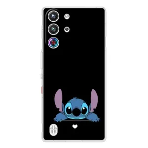 Чохол з принтом Стіч на ZTE Nubia RedMagic 10 Pro (Стіч на чорному)
