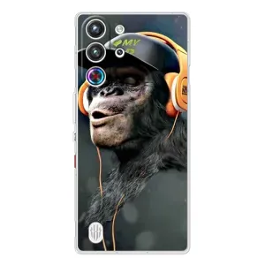 Чохол з Мавпами ZTE Nubia RedMagic 10 Pro - (AlphaPrint) (В навушниках)