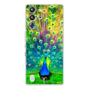 Чохол з пташками на ZTE Nubia RedMagic 10 Pro (VPrint) (Яскравий Павлин)