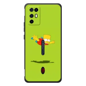 Чехол с Симпсонами для ZTE Nubia RedMagic 6R (VPrint) (Барт Симпсон)