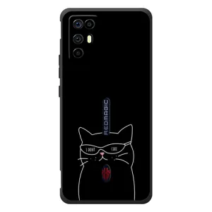 Чехол с рисунком кот на ZTE Nubia RedMagic 6R (Равнодушный кот)