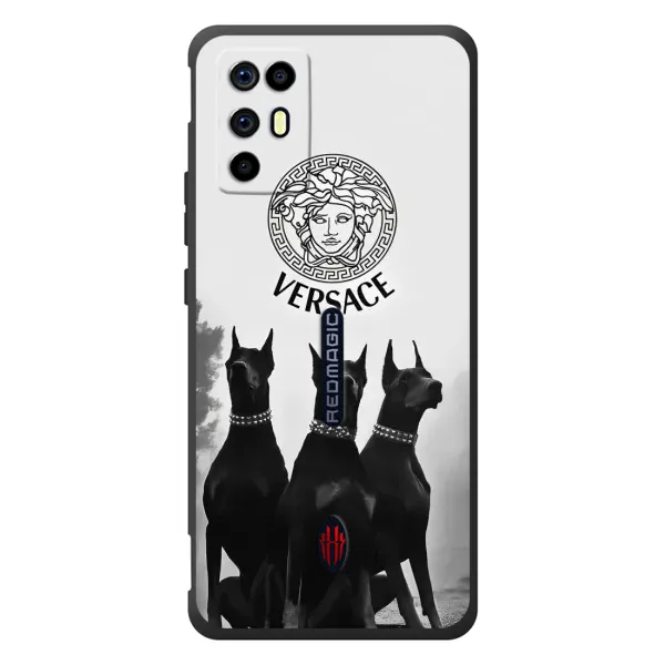 Чехол с принтом «Доберман Версаче» для ZTE Nubia RedMagic 6R