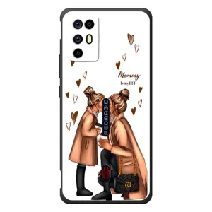 Чехол с печатью для ZTE Nubia RedMagic 6R - (Мама с ребенком) (AlphaPrint) (Дочка и мама)