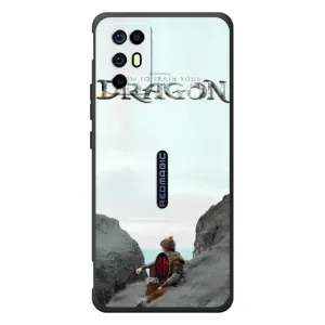 Чехол как приручить дракона на ZTE Nubia RedMagic 6R (Дракон лого)