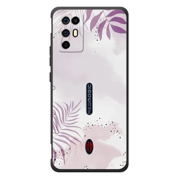 Чехол с принтом «Фиолетовые листья» для ZTE Nubia RedMagic 6R