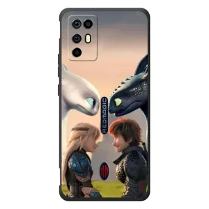 Чехол как приручить дракона на ZTE Nubia RedMagic 6R (Иккинг и Астрид)