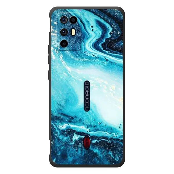 Чехол с принтом «Голубой мрамор» для ZTE Nubia RedMagic 6R