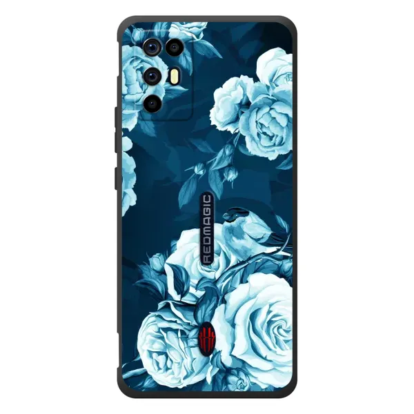 Чехол с принтом «Голубые Бутоны» для ZTE Nubia RedMagic 6R
