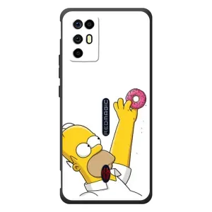 Чехол с Симпсонами для ZTE Nubia RedMagic 6R (VPrint) (Гомер с пончиком)