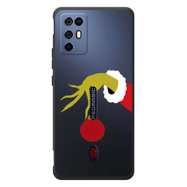 Чехол с принтом «Гринч с игрушкой» для ZTE Nubia RedMagic 6R