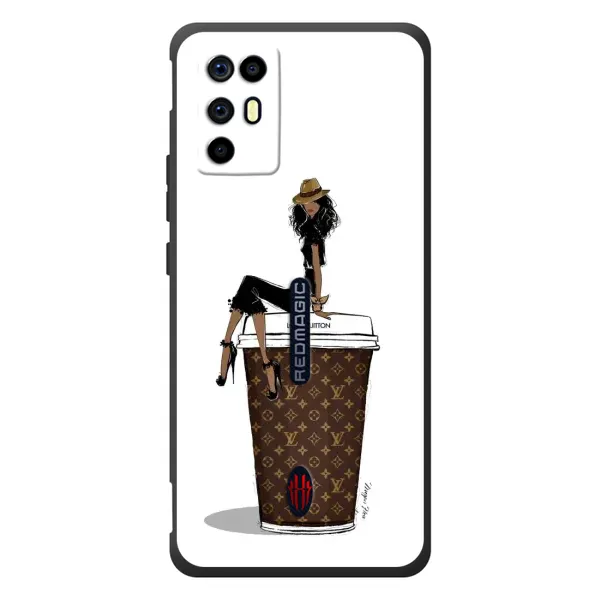 Чехол с принтом «кофе LOUIS VUITTON» для ZTE Nubia RedMagic 6R