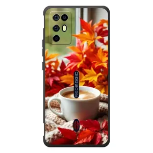 Чехол с уникальным дизайном «Осень с кофе» для ZTE Nubia RedMagic 6R (Кофе и листья)