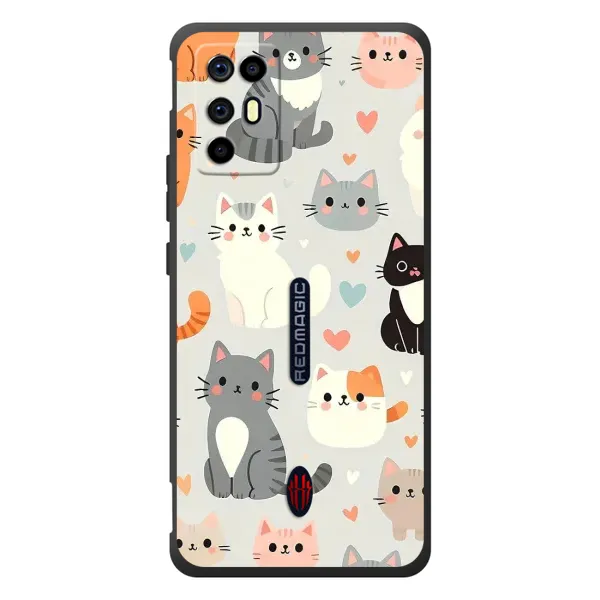 Чехол с принтом «Коллаж котов» для ZTE Nubia RedMagic 6R