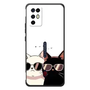 Чехол с рисунком кот на ZTE Nubia RedMagic 6R (Коты в очках)