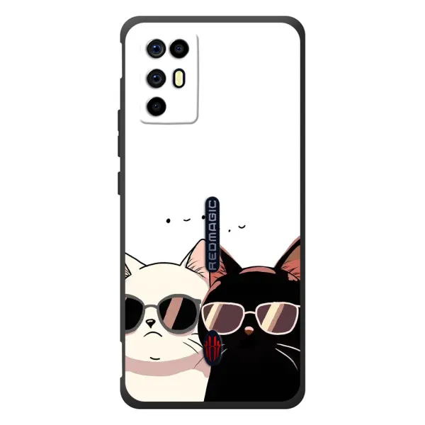 Чехол с принтом «Коты в очках» для ZTE Nubia RedMagic 6R
