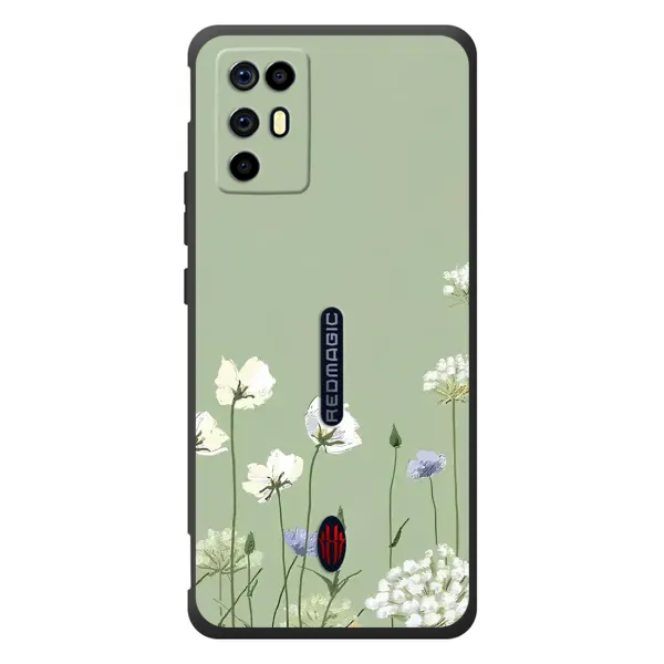 Чехол с принтом «Цветы на зеленом» для ZTE Nubia RedMagic 6R