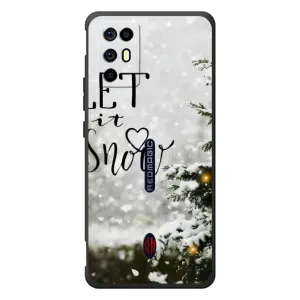 Новогодние, Праздничные Чехлы для ZTE Nubia RedMagic 6R - 2024 год (Let it snow)