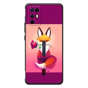 Чехлы с картинкой Лисички для ZTE Nubia RedMagic 6R (VPrint) (Лисичка с розочкой)