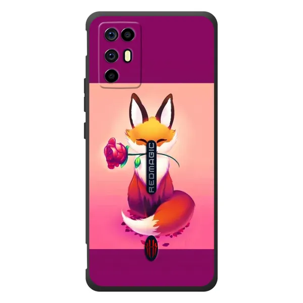 Чехол с принтом «Лисичка с розочкой» для ZTE Nubia RedMagic 6R