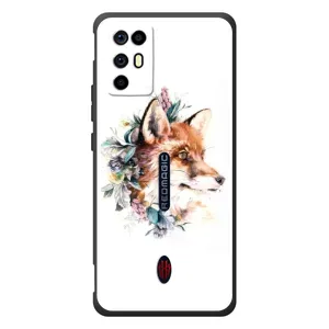 Чехлы с картинкой Лисички для ZTE Nubia RedMagic 6R (VPrint) (Лисичка в цветочках)