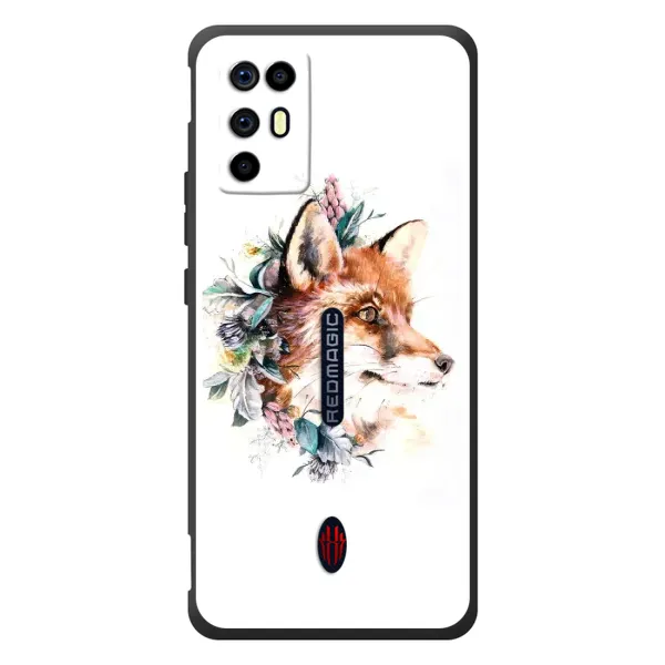 Чехол с принтом «Лисичка в цветочках» для ZTE Nubia RedMagic 6R