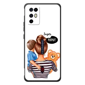 Чехол с печатью для ZTE Nubia RedMagic 6R - (Мама с ребенком) (AlphaPrint) (Мама с сыном)