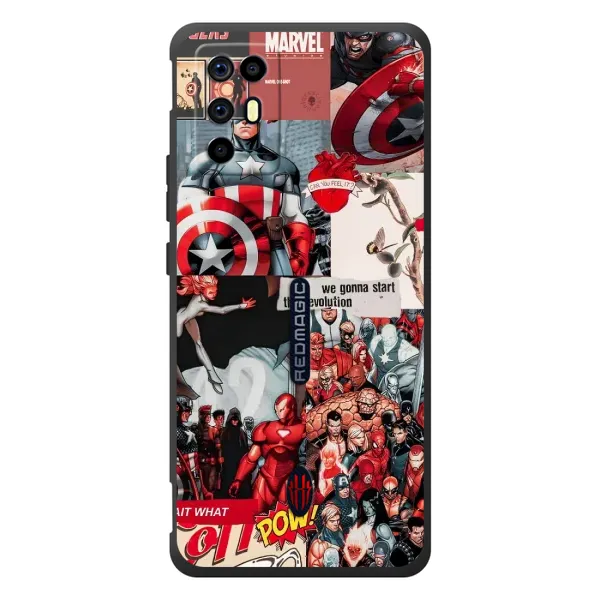 Чехол с принтом «Марвел Комикс» для ZTE Nubia RedMagic 6R Чехол с принтом «Марвел Комикс» для ZTE Nubia RedMagic 6R