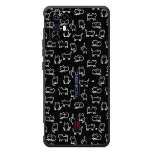 Чехол с принтом для ZTE Nubia RedMagic 6R (AlphaPrint) Модные коты (Меленькие котики)