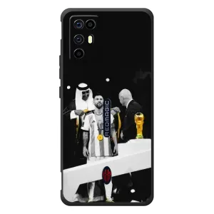 Чехлы для ZTE Nubia RedMagic 6R (Leo чемпион) (AlphaPrint) (Месси в накидке)