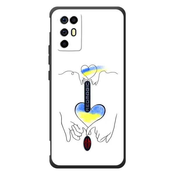Чехол с принтом «Мир Украине» для ZTE Nubia RedMagic 6R Чехол с принтом «Мир Украине» для ZTE Nubia RedMagic 6R