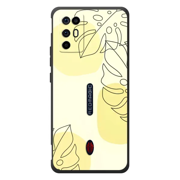 Чехол с принтом «Желтая монстера арт» для ZTE Nubia RedMagic 6R